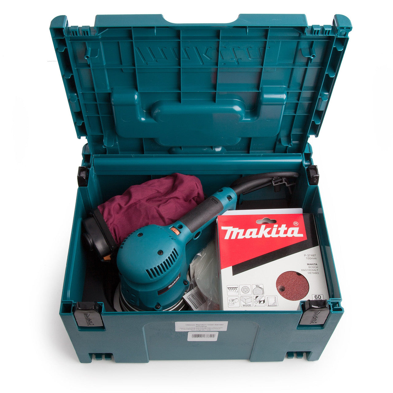 Makita 240V 150mm Random Orbital Sander with 53 Accessories Boxed BO6030