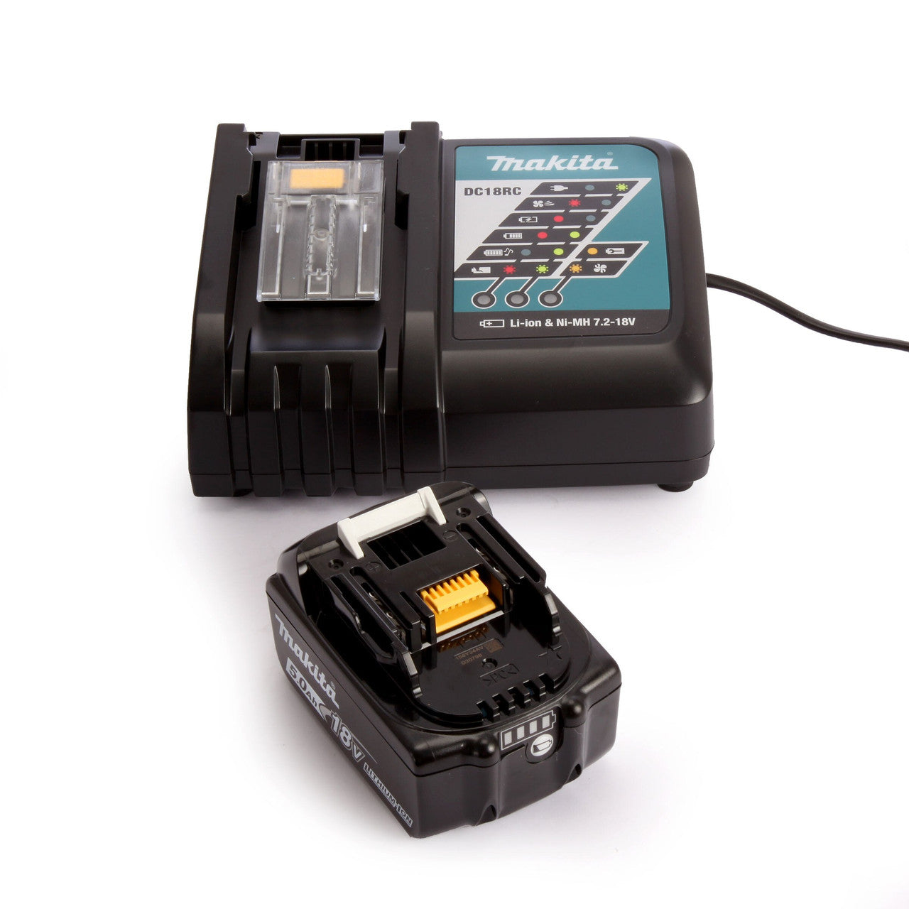Makita 18V 5.0Ah Battery & Charger Set Li-ion For LXT Tools BL1850B - DC18RC