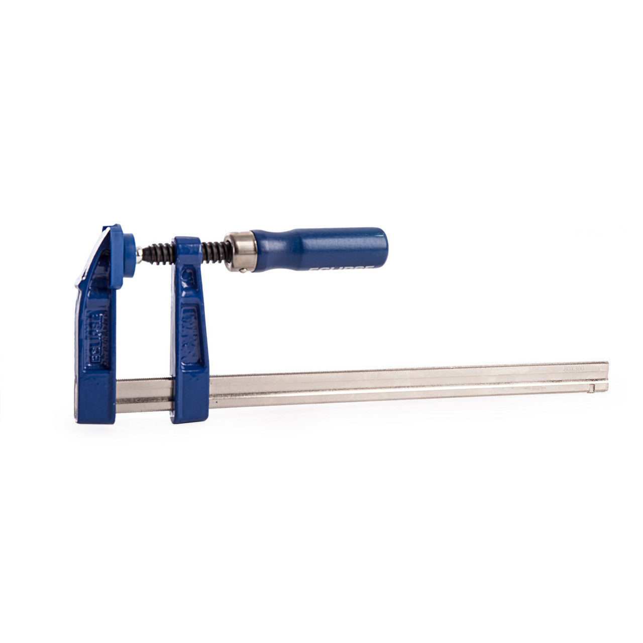 Eclipse Screw Clamp 12in 30cm Throat 80mm Cast Iron Heads Steel Bar EC-SC80R12