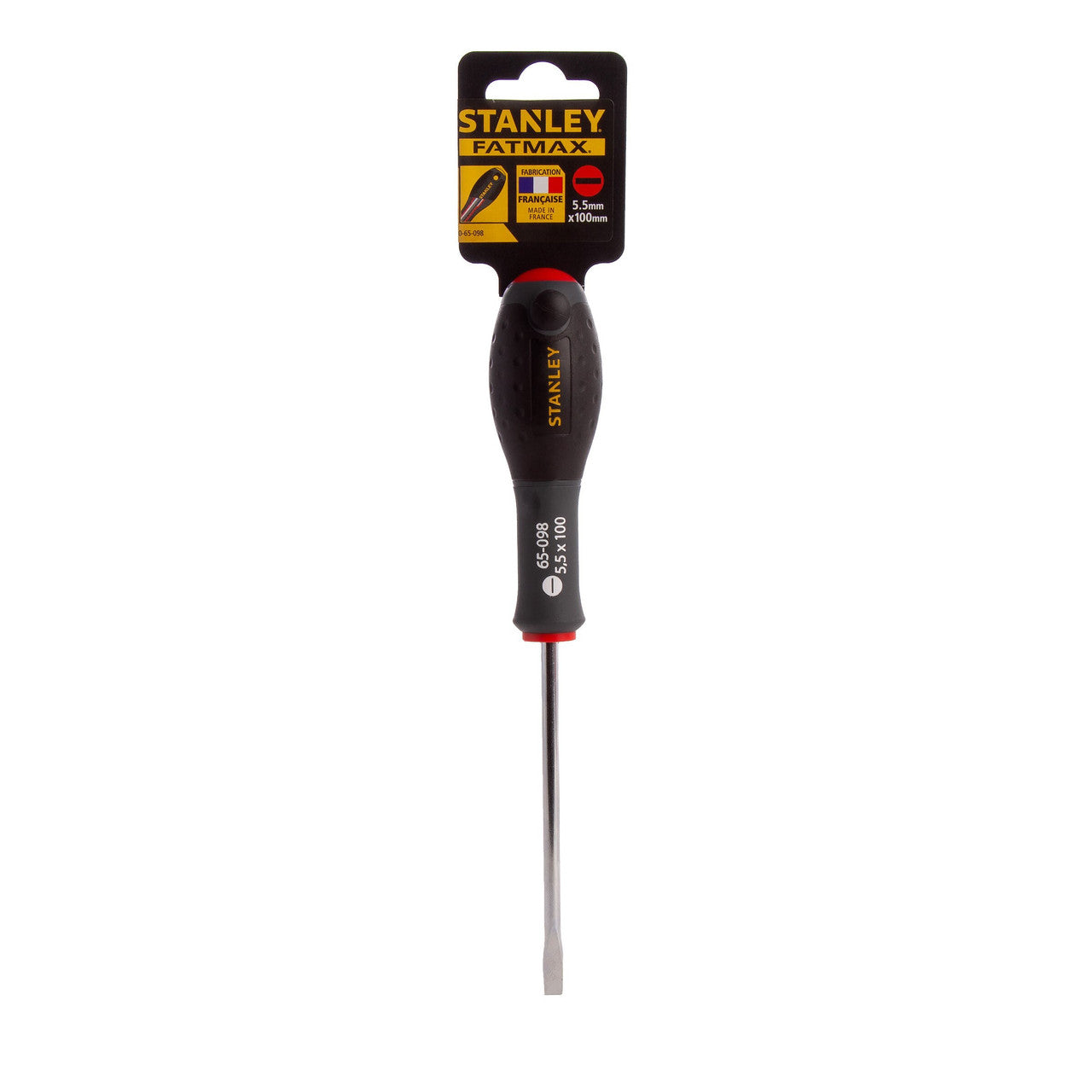 Stanley FatMax Flared Screwdriver 5.5mm x 100mm Soft Grip Handle 0-65-098