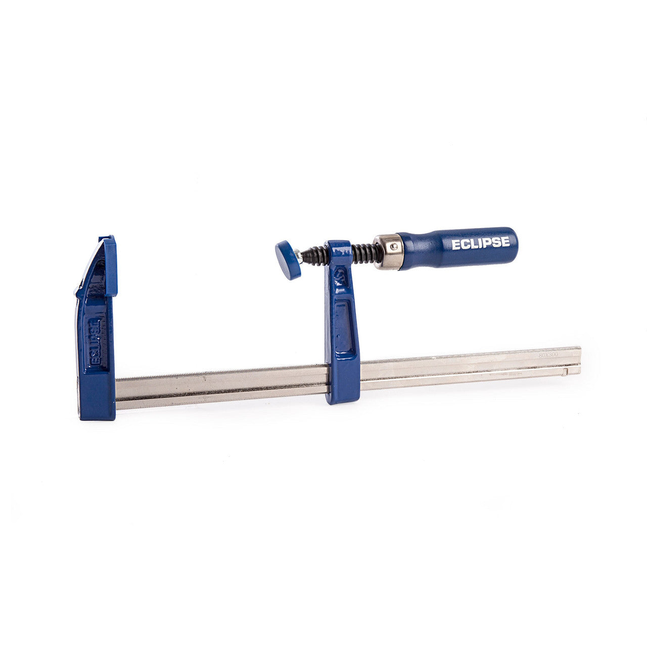 Eclipse Screw Clamp 12in 30cm Throat 80mm Cast Iron Heads Steel Bar EC-SC80R12