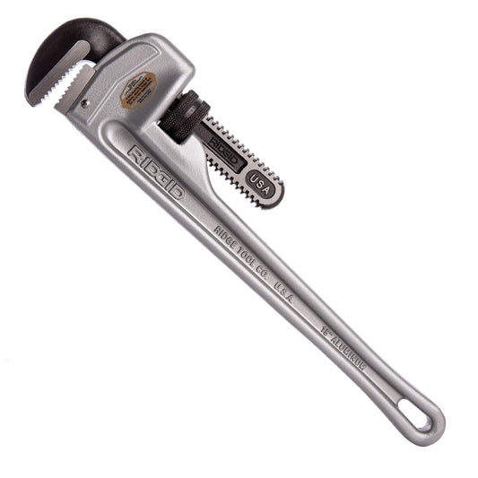 Ridgid 818 Aluminium Straight Pipe Wrench 18 Inch 450mm Jaw 65mm 2.1/2in 31100