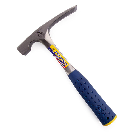 Estwing 20oz Smooth Face Masons Brick Hammer with Vinyl Grip E3/20BLC