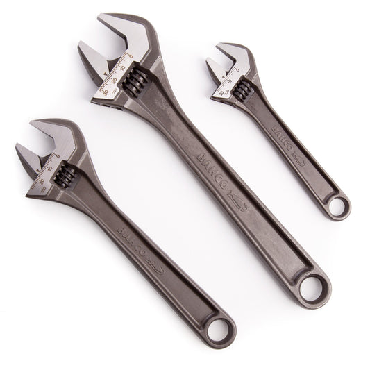 Bahco 80 Series Adjustable Wrench Set 3 Piece Size 155, 200 & 255mm ADJUST3