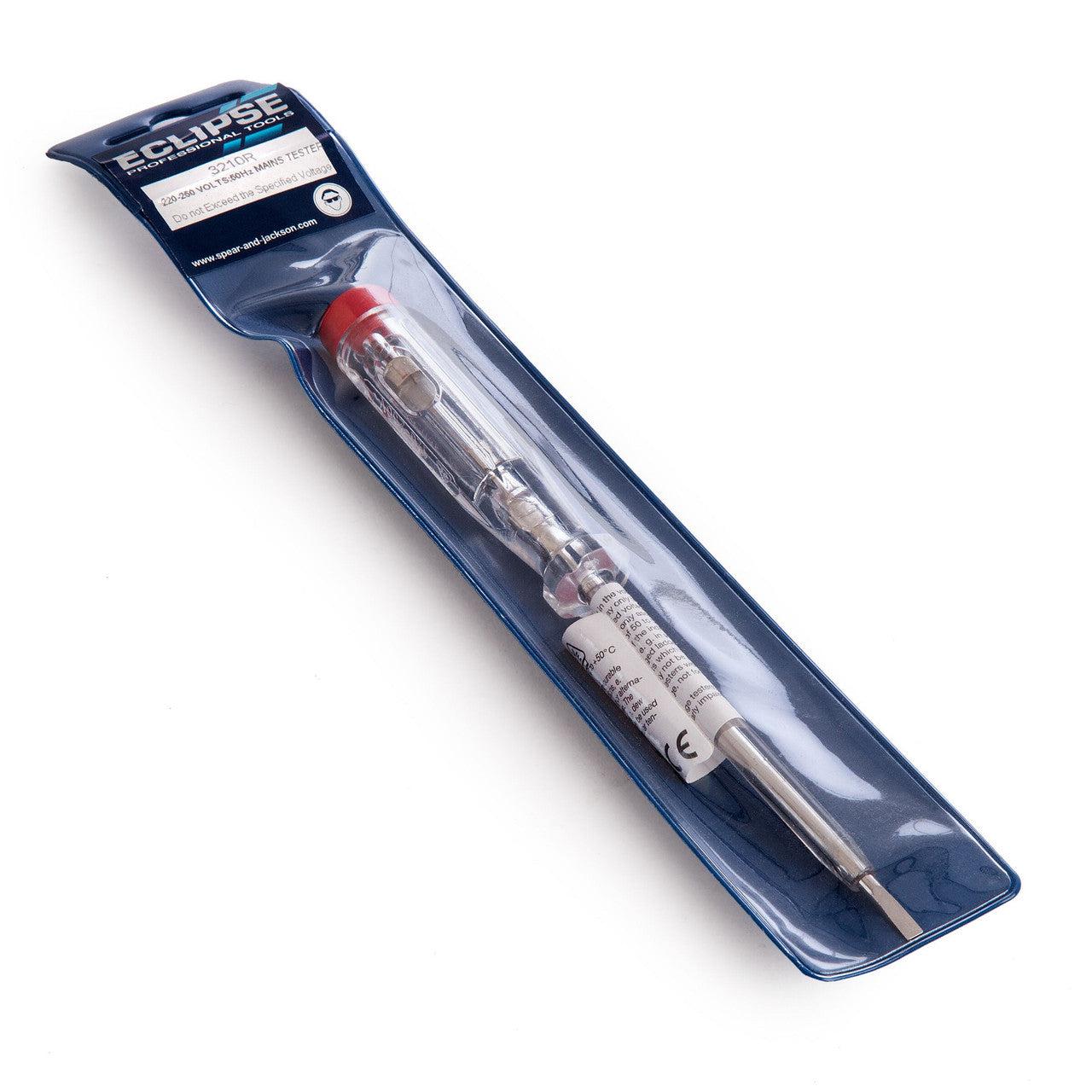 Eclipse Electricians Mains Tester 105mm 220-250 volts 50Hz Screwdriver Tip 3210R