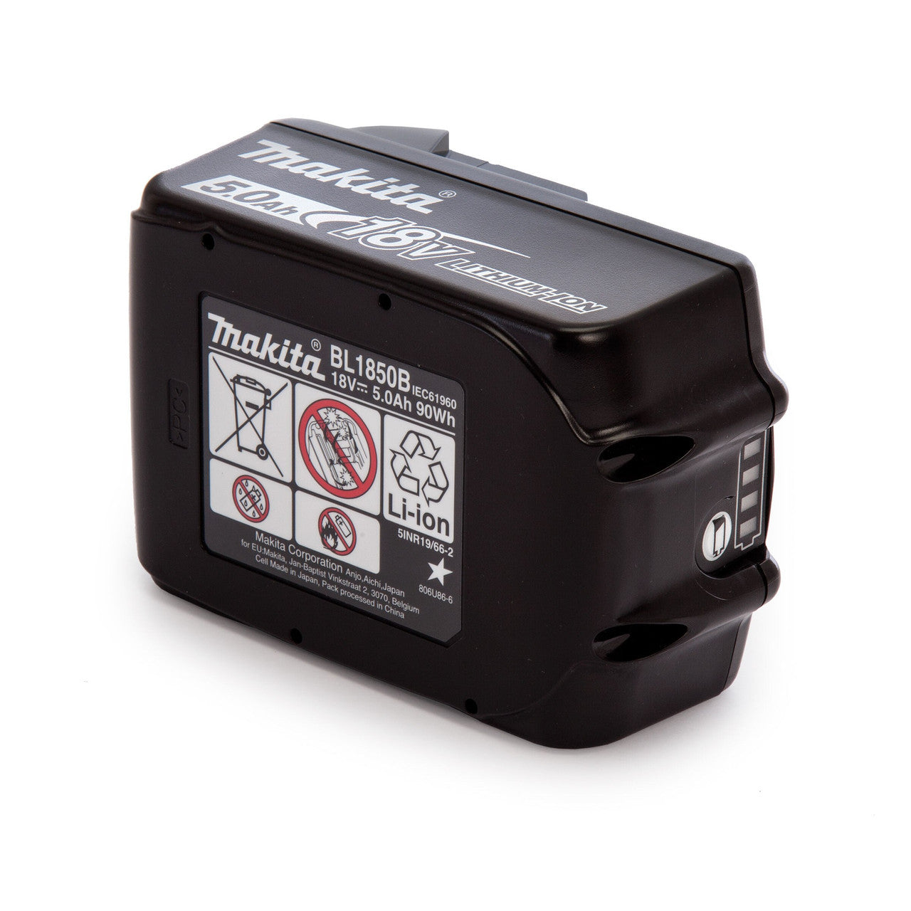 Makita 18V 5.0Ah Li-ion Battery 45 Minute Charge Time Charge Indicator BL1850B