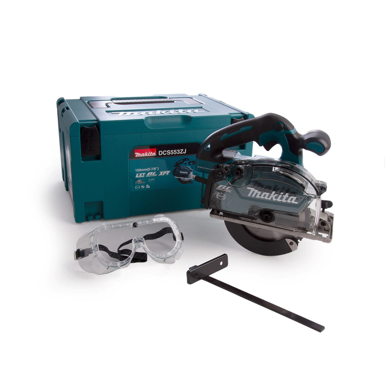 Makita 18V LXT Brushless Metal Saw 150mm Body Only & Makpac Type 3 Case DCS553ZJ