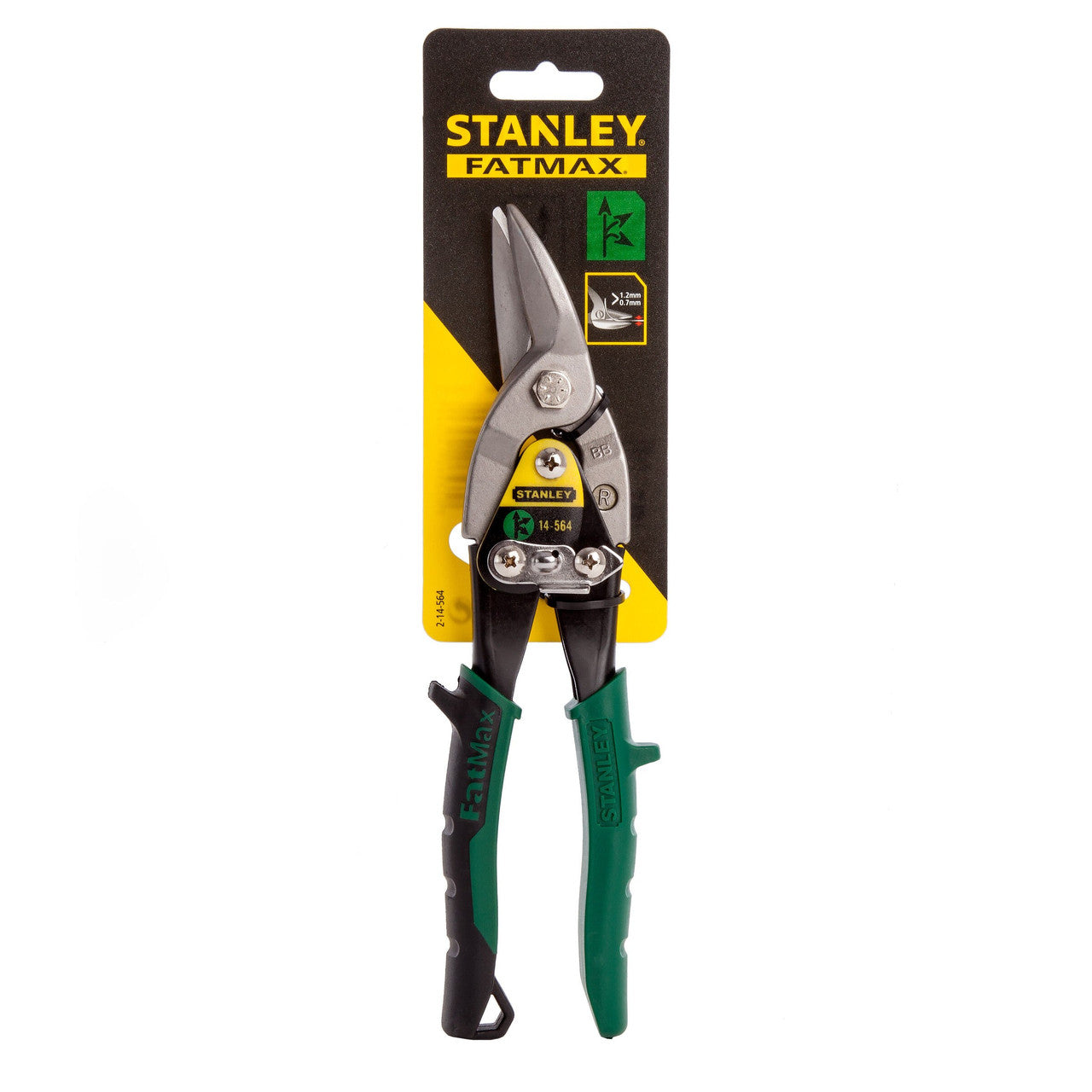 Stanley FatMax Aviation Snip Right Hand Cut 250mm 10" Cut To 18 Gauge 2-14-564