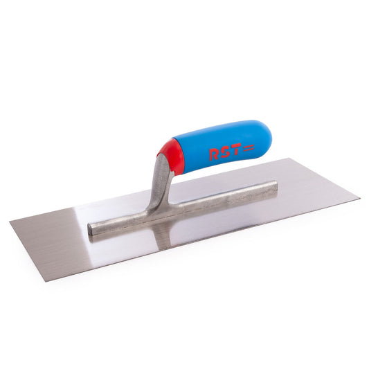 RST Grade B Carbon Steel Finishing Trowel With Soft Touch Handle 13 x 5in RTR13S