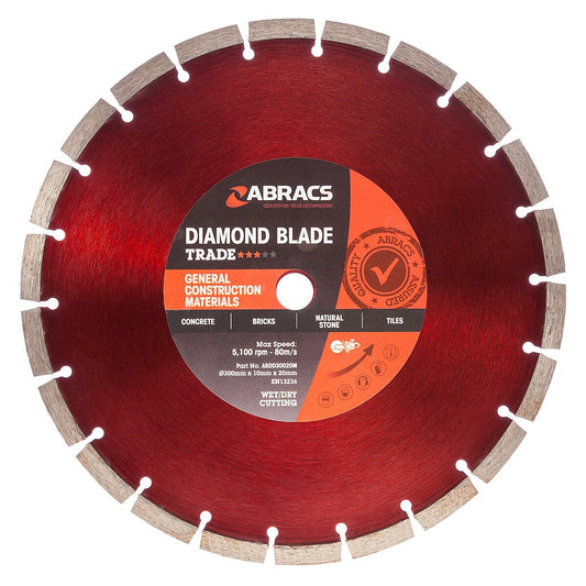 Abracs Diamond Cutting Blade General Purpose 300mm x 10mm x 20mm ABDD30020M