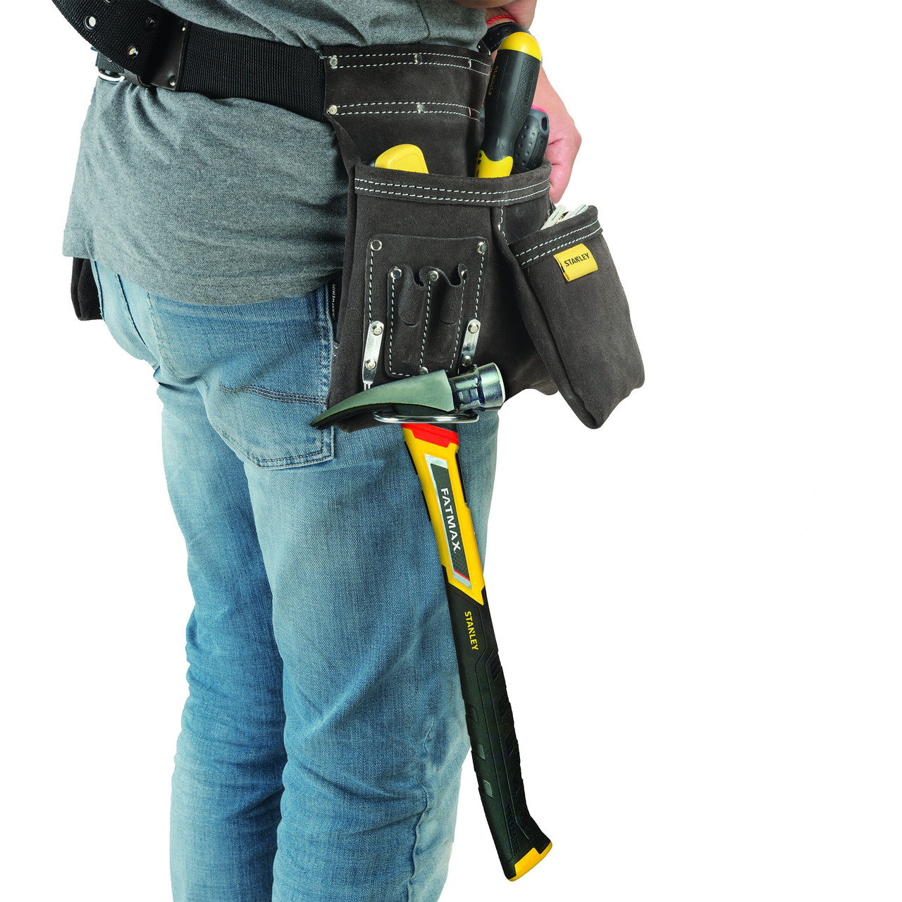 Stanley STST1-80114 Leather Nail & Hammer Pouch for Tool Belt