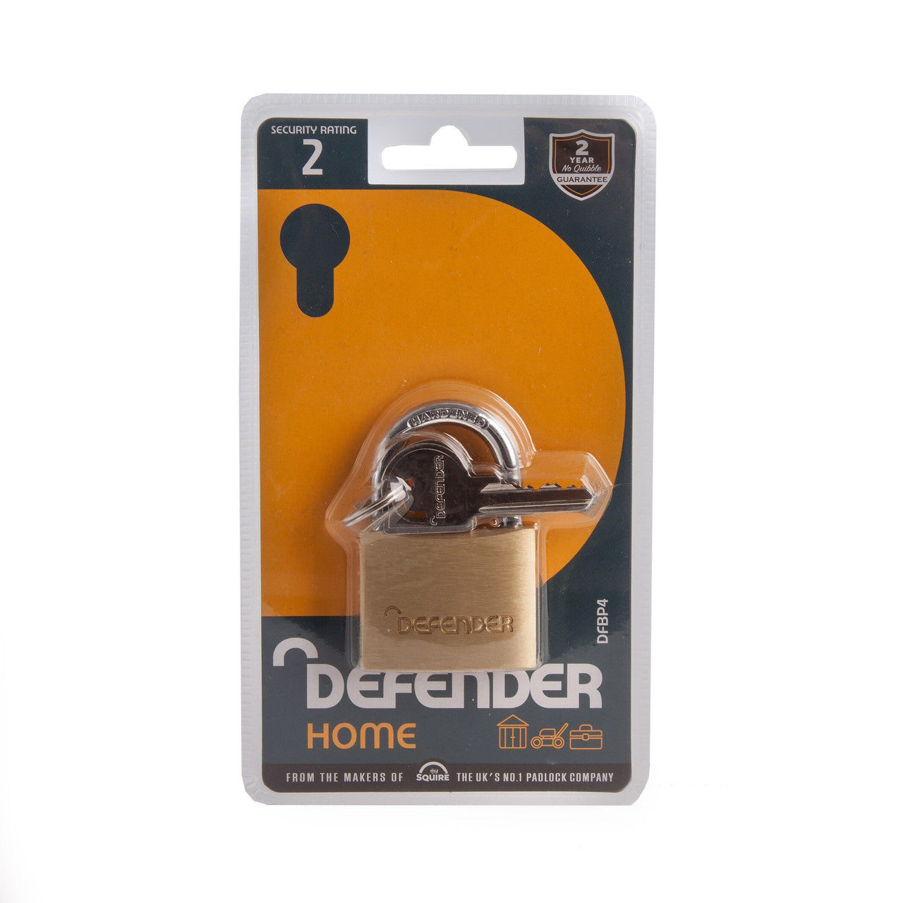 Henry Squire DFBP4 Brass Padlock Branded Defender 40mm HSQ-DFBP4