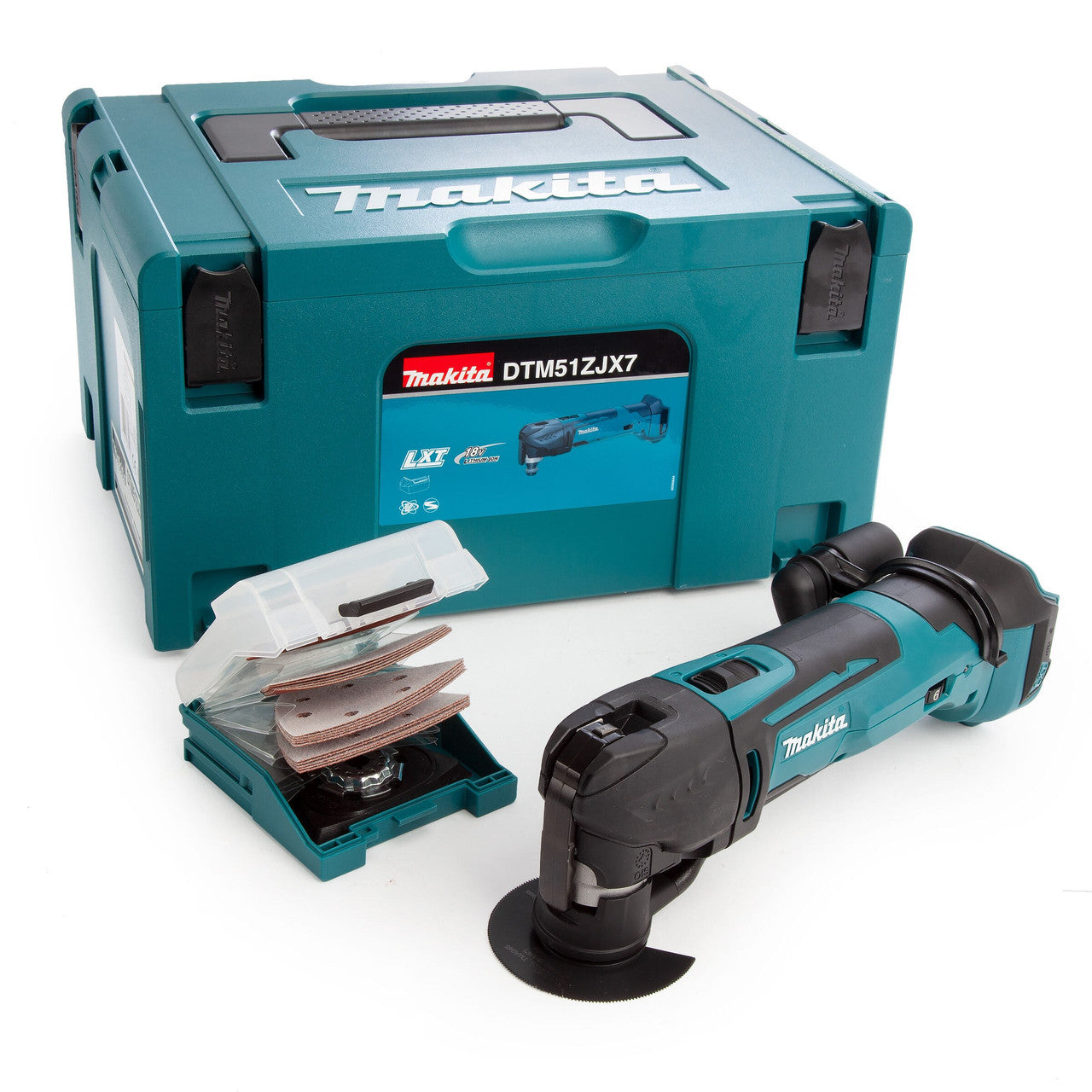Makita 18V Cordless Multi Tool with Accessories Body Only Makpac Case DTM51ZJX7