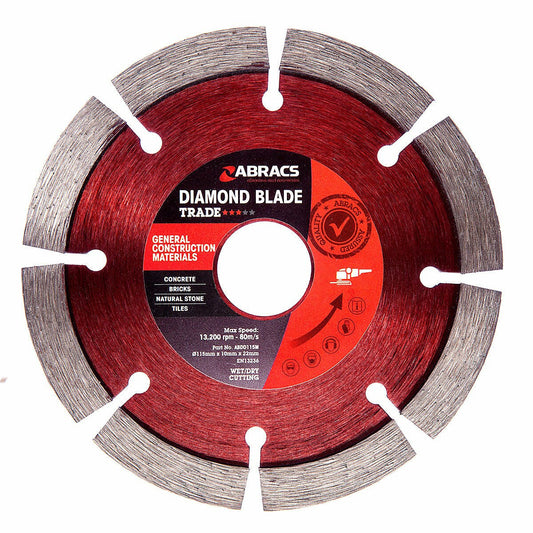 Abracs Diamond Cutting Blade General Purpose 115mm x 10mm x 22mm ABDD115M