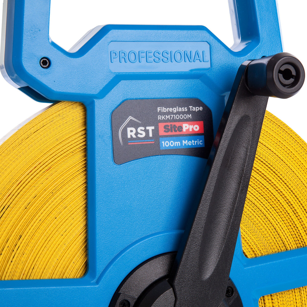 Rollins Site Pro Fibreglass Open Frame Tape Measure 100m 3:1 Rewind RKM71000M