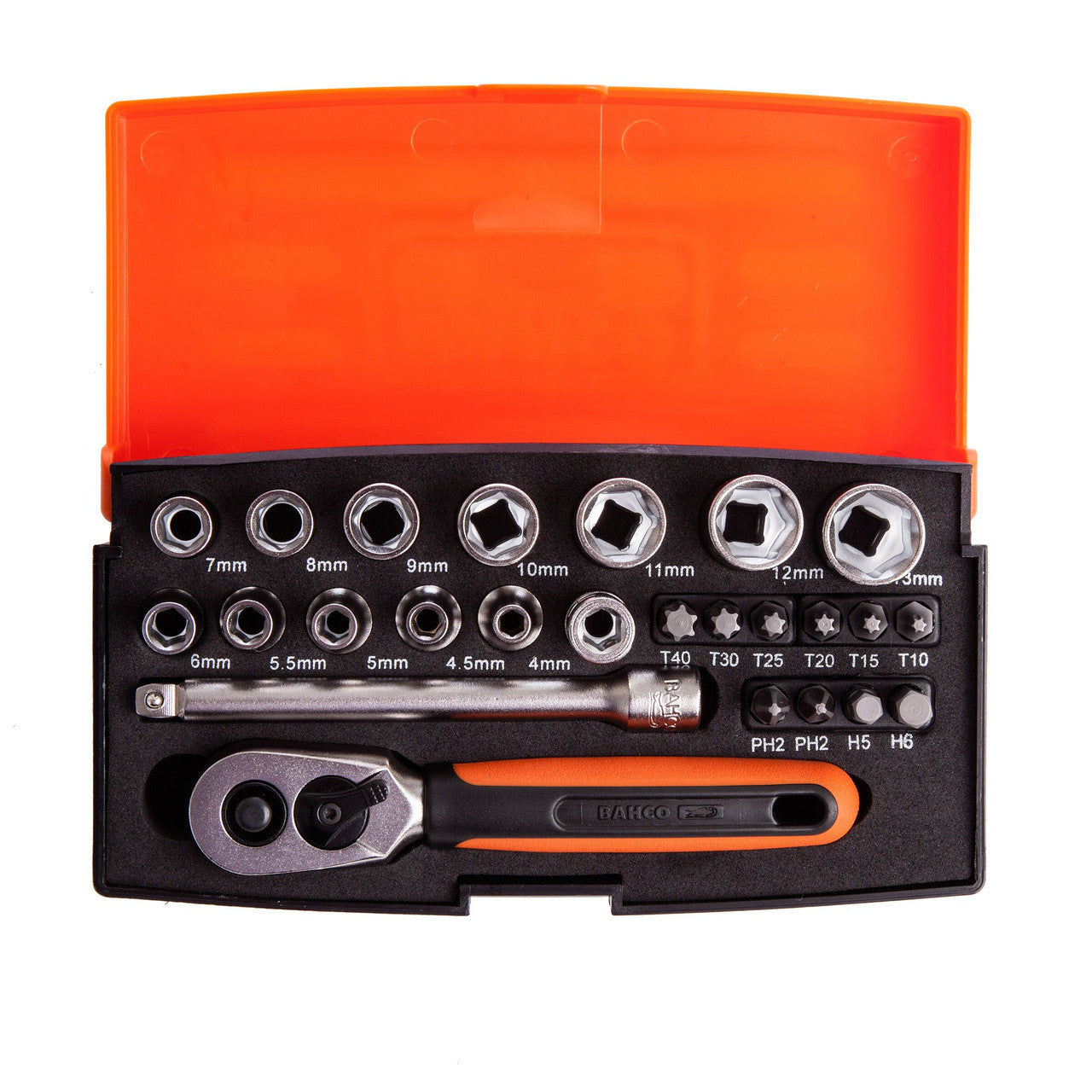 Bahco SL25 1/4" Square Drive Metric Bit and Socket Set (25 Piece)