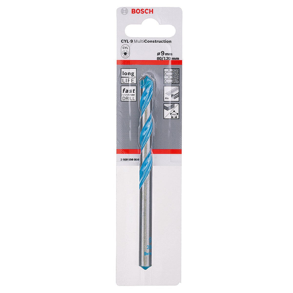 Bosch 2608596056 CYL-9 Multi Construction Drill Bit 9.0 x 80 x 120mm