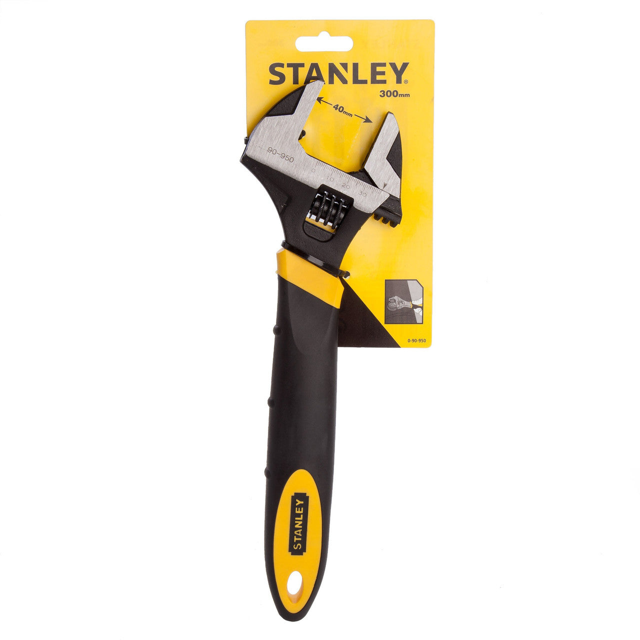 Stanley MaxSteel Adjustable Wrench 12in 300mm Jaw Capacity 40mm STA-0-90-950