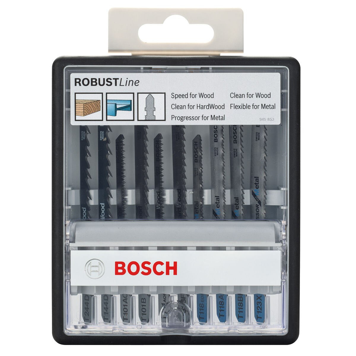 Bosch Robust Line Jigsaw Blade Set for Wood & Metal 10 Piece 2607010542