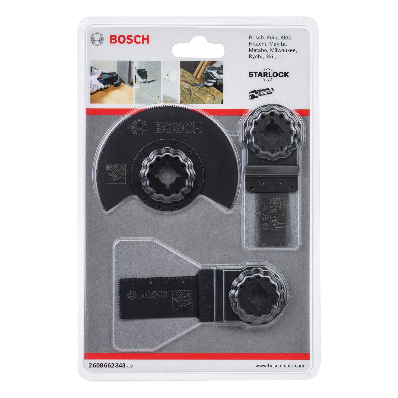 Bosch Multi-Tool Blade Set for Wood & Metal 3 Piece 2608662343