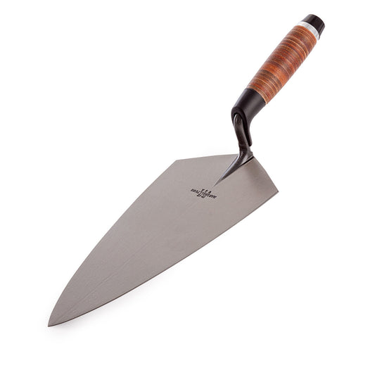 Marshalltown 12in Philadelphia Pattern Brick Trowel Leather Handle M1912L 19L