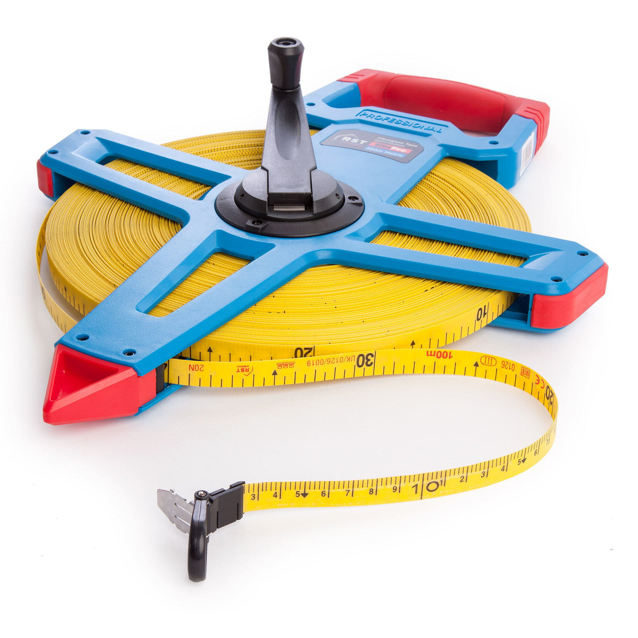 Rollins Site Pro Fibreglass Open Frame Tape Measure 100m 3:1 Rewind RKM71000M