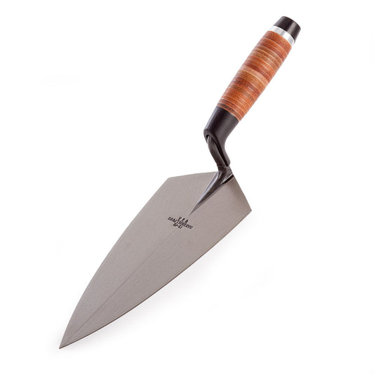 Marshalltown 19L 10in Philadelphia Pattern Brick Trowel Leather Handle M1910L