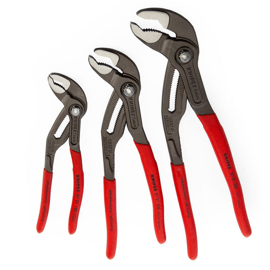 Knipex Cobra Professional Water Pump Plier Set 3 Piece 180, 250, 300mm 002009V02