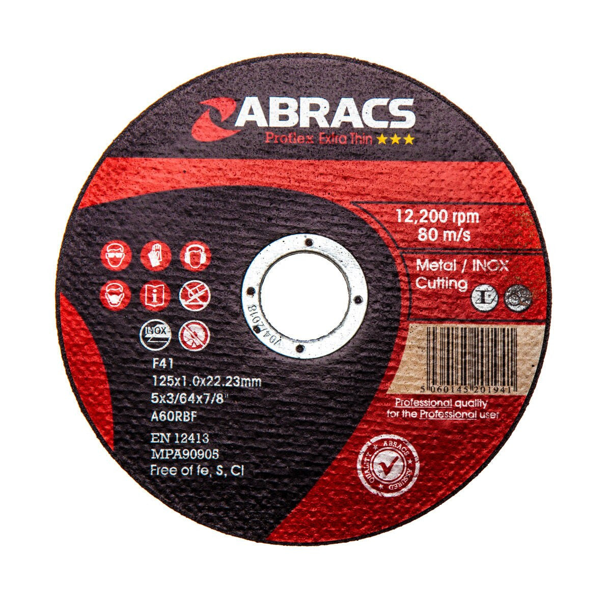 Abracs Proflex Extra Thin INOX Cutting Disc 125mm × 1mm (10 Pack)