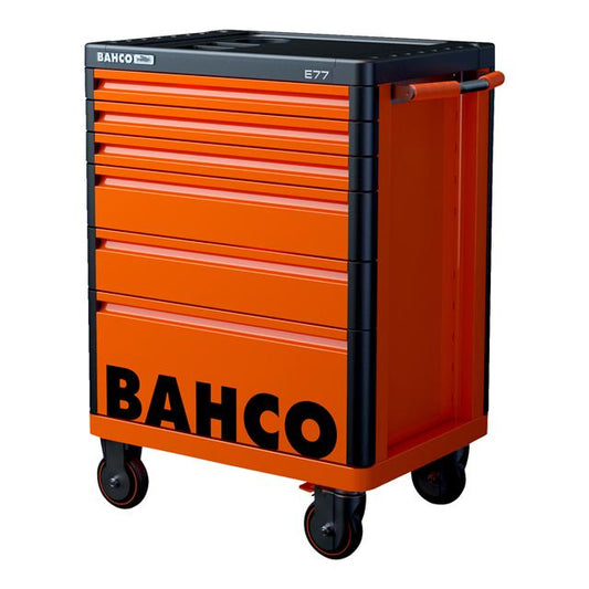 Bahco 26in E77 Premium Orange 6 Drawer Tool Trolley Roll Cab Storage 1477K6