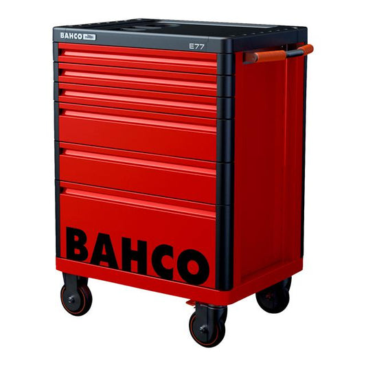 Bahco 26in E77 Premium Red 6 Drawer Tool Trolley Roll Cab Storage 1477K6RED