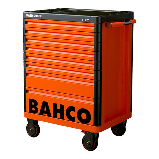 Bahco E77 26in Orange 8 Drawer Tool Trolley Roll Cab Storage Cabinet 1477K8