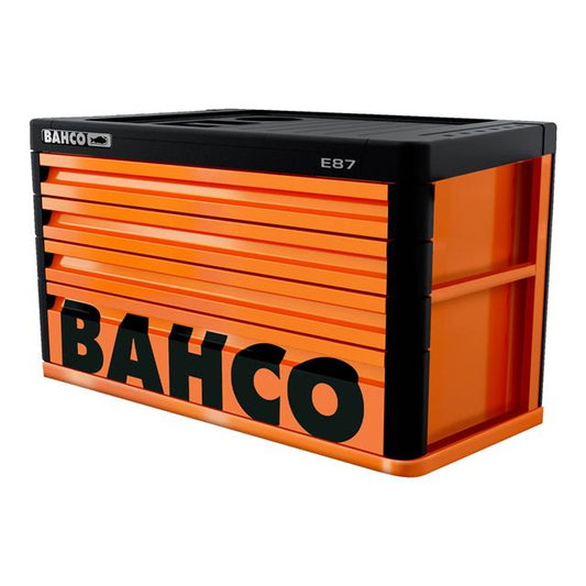 Bahco E87 Premium Orange 26in 4 Drawer Top Tool Chest Lockable Storage 1487K4
