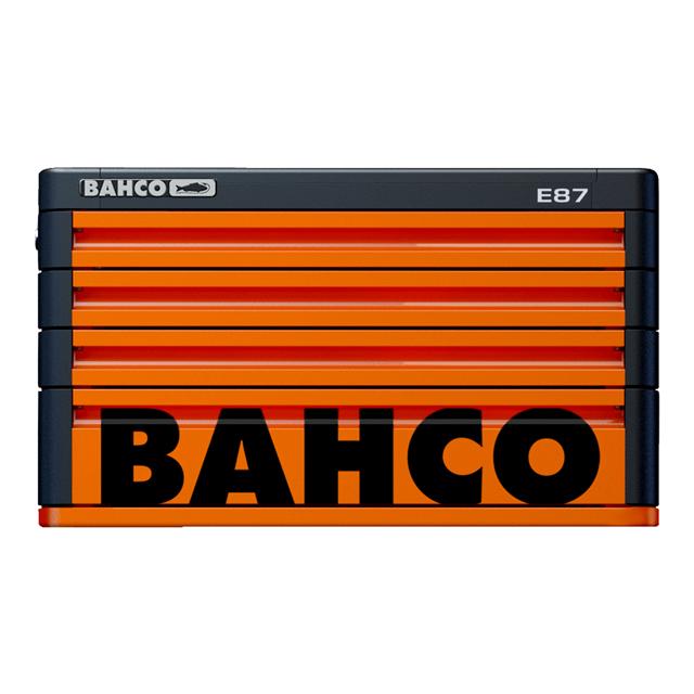Bahco E87 Premium Orange 26in 4 Drawer Top Tool Chest Lockable Storage 1487K4