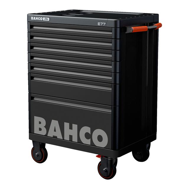 Bahco 26in E77 Premium Black 7 Drawer Tool Trolley Roll Cab Storage 1477K7BLACK