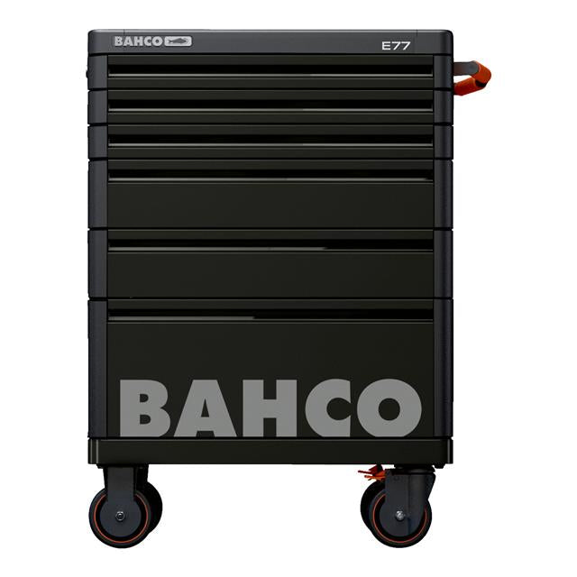 Bahco 26in E77 Premium Black 6 Drawer Tool Trolley Roll Cab Storage 1477K6BLACK