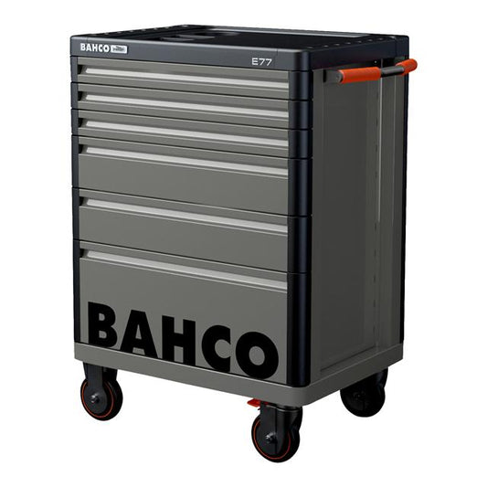 Bahco 26in E77 Premium Grey 7 Drawer Tool Trolley Roll Cab Storage 1477K7GREY