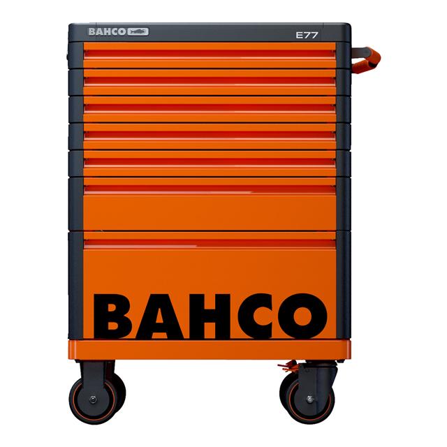 Bahco 26in E77 Premium Orange 7 Drawer Tool Trolley Roll Cab Storage 1477K7