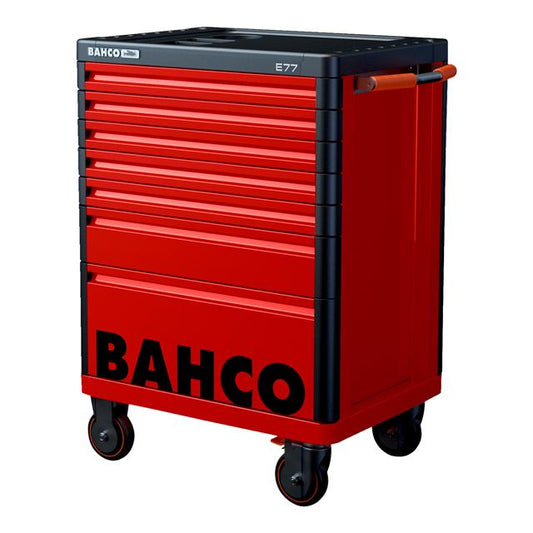 Bahco 26in E77 Premium Red 7 Drawer Tool Trolley Roll Cab Storage 1477K7RED