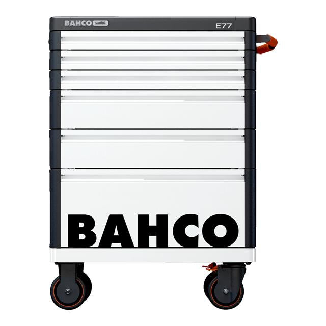 Bahco 26in E77 Premium White 6 Drawer Tool Trolley Roll Cab Storage 1477K6WHITE