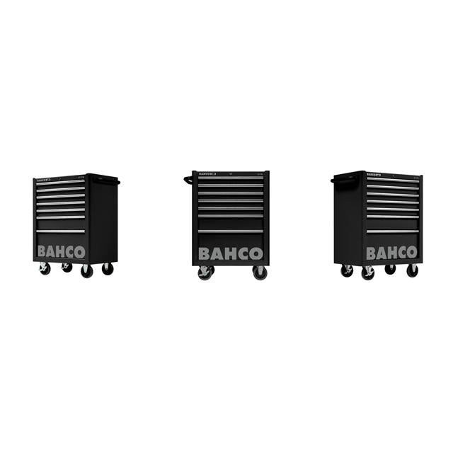 Bahco 7 Drawer Black Tool Trolley Pro Roll Cab Workshop Storage 26" C75 1475K7BLACK