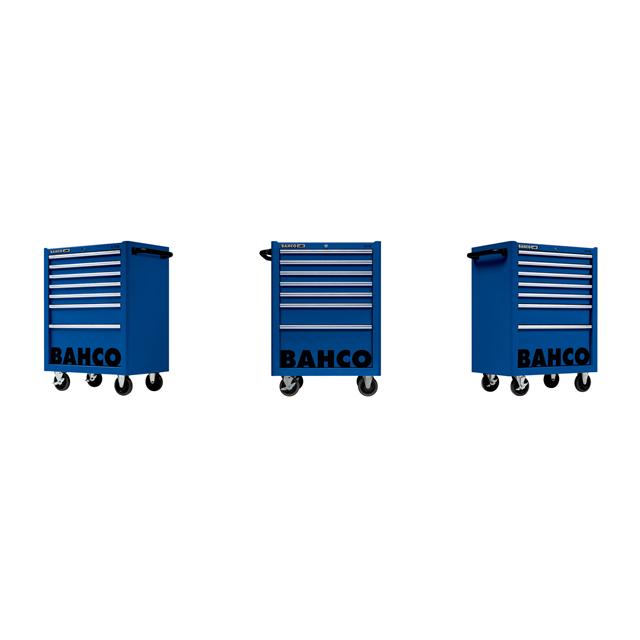 Bahco 7 Drawer Blue Tool Trolley Pro Roll Cab Work Station 26" C75 1475K7BLUE
