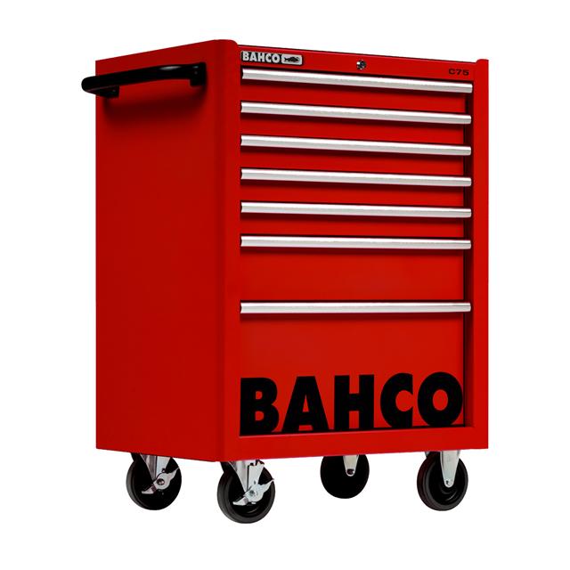 Bahco 7 Drawer Red Tool Trolley Pro Roll Cab Work Station 26" C75 1475K7RED