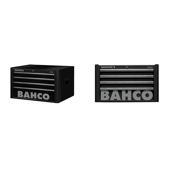 Bahco 4 Drawer Black Top Tool Chest Storage Cabinet 26" C85 Classic 1485K4BLACK