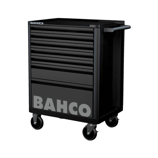 Bahco 7 Drawer Black Tool Box Trolley Workshop Roller Cabinet 26" E72 Storage Hub 1472K7Black