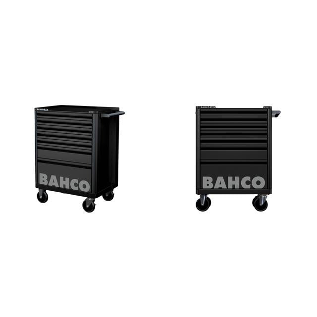 Bahco 7 Drawer Black Tool Box Trolley Workshop Roller Cabinet 26" E72 Storage Hub 1472K7Black