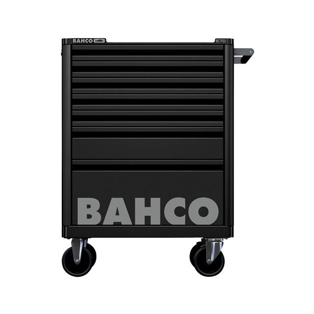 Bahco 7 Drawer Black Tool Box Trolley Workshop Roller Cabinet 26" E72 Storage Hub 1472K7Black