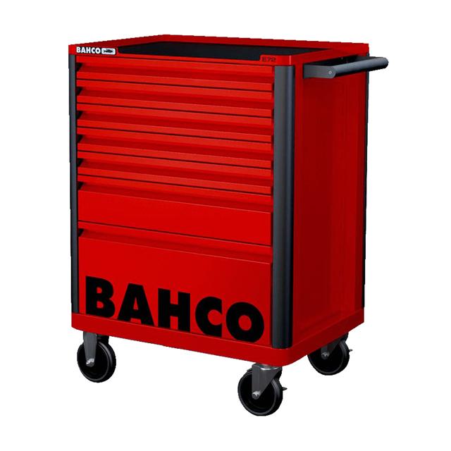 Bahco 7 Drawer Red Tool Box Trolley Workshop Roller Cabinet 26" E72 Storage Hub 1472K7RED