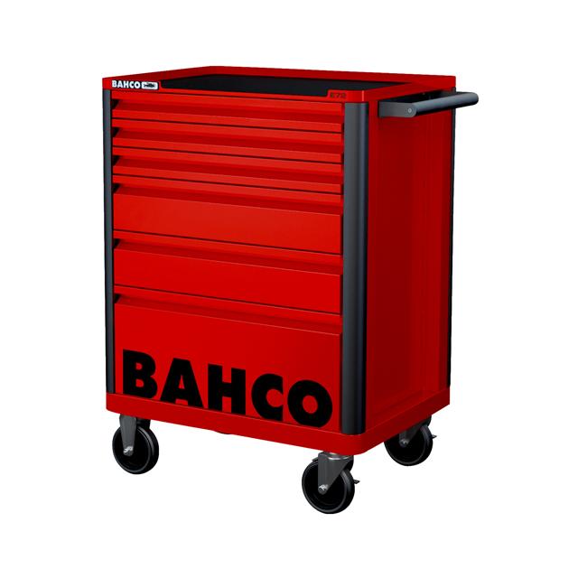 Bahco 6 Drawer Red Tool Box Trolley Workshop Roller Cabinet 26" E72 Storage Hub 1472K6RED
