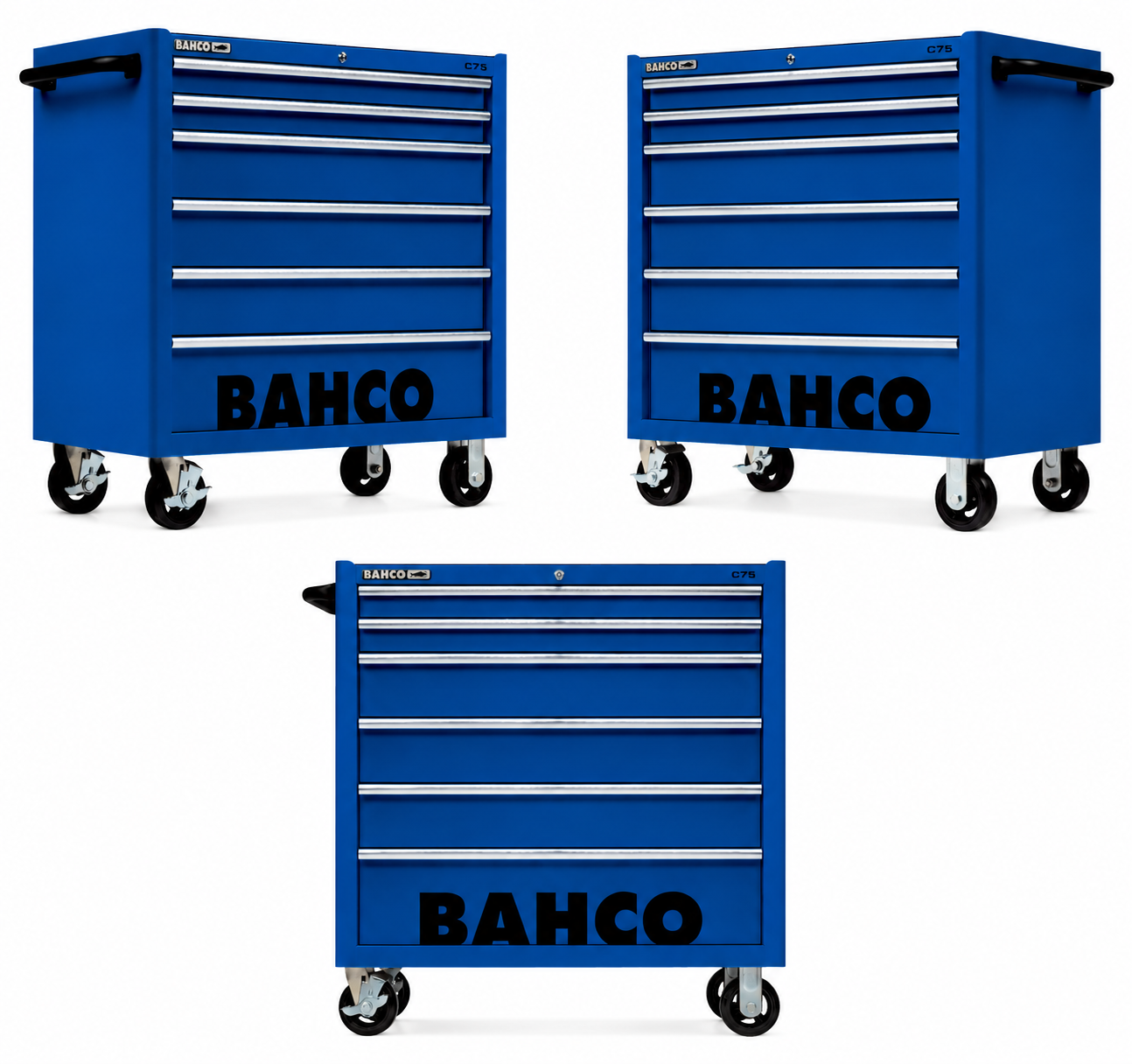 Bahco 40" Blue Tool Trolley Roll Cab 6 Drawer C75 Pro Workstation 1475KXL6BLUE